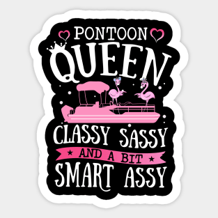 Flamingo Pontoon Queen Classy Sassy And A Bit Smart Assy Sticker